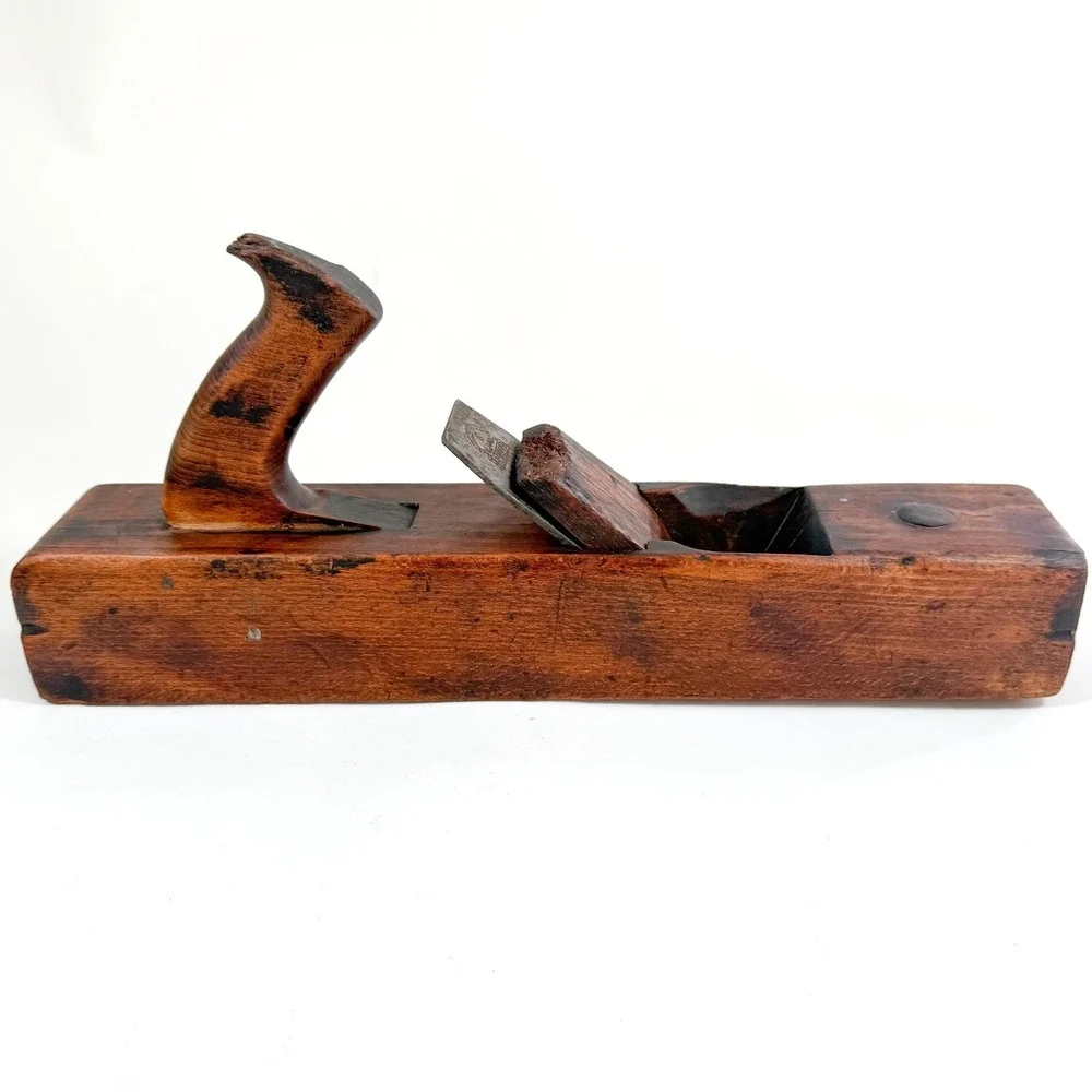 Vintage Antique Wooden Hand Plane W. Butcher Cast Steel – 19th Century Hand Tool